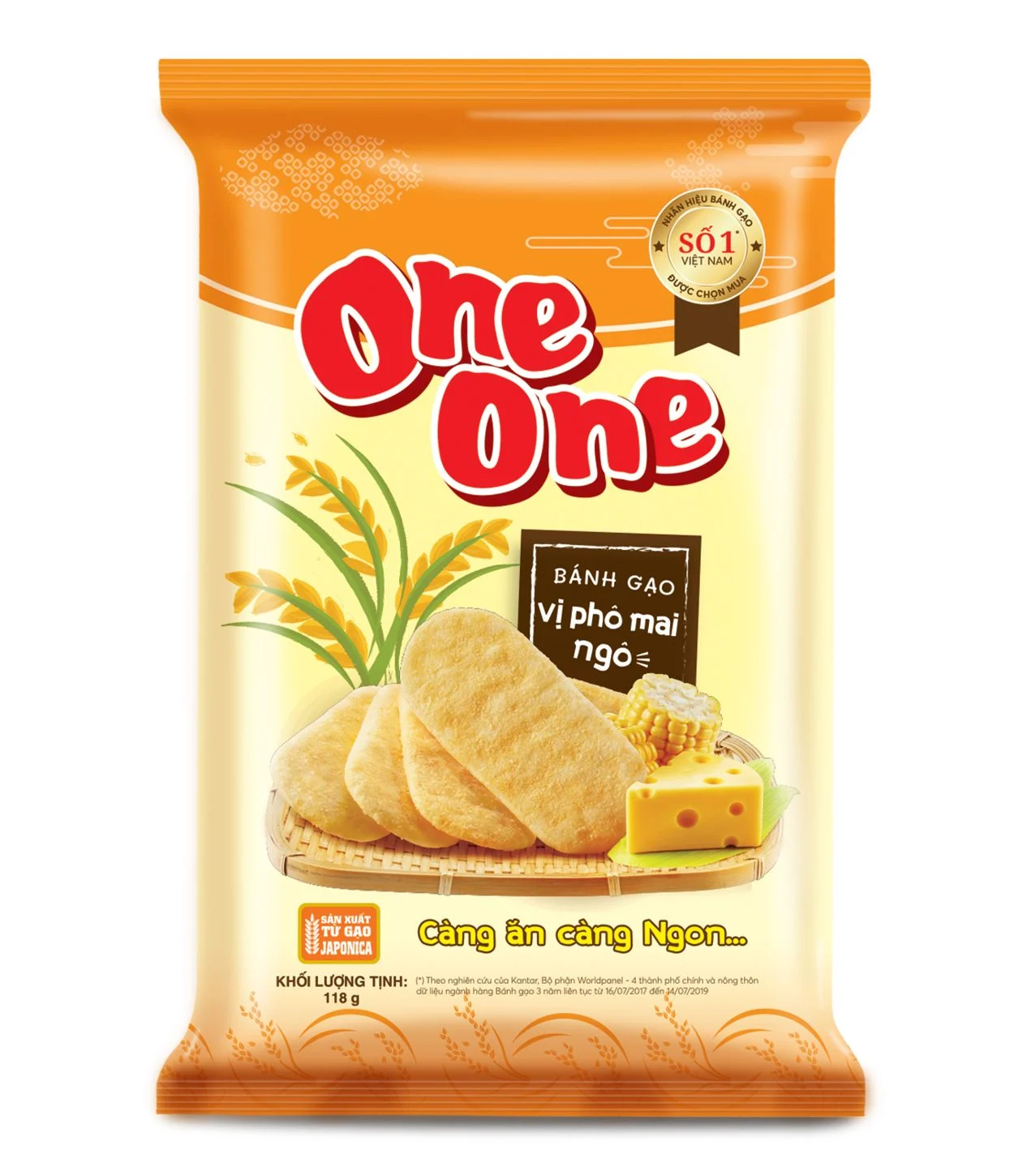 banh gao ngot vi pho mai bap one one goi 118g