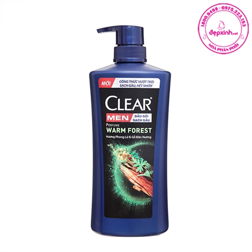dau goi clear men perfume warm forest 600g