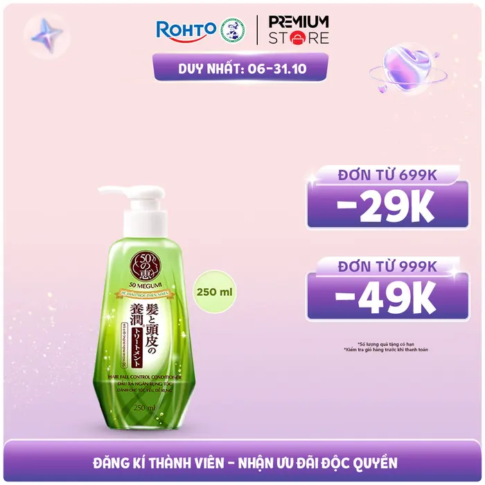 dau xa 50 megumi ngan ngua rung toc cho toc yeu 250ml