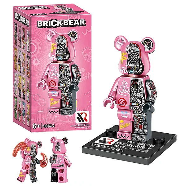 do choi lap rap bearbrick xanh