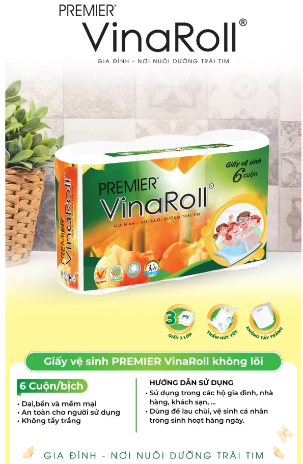 giay ve sinh premier vinaroll khong loi 150gram