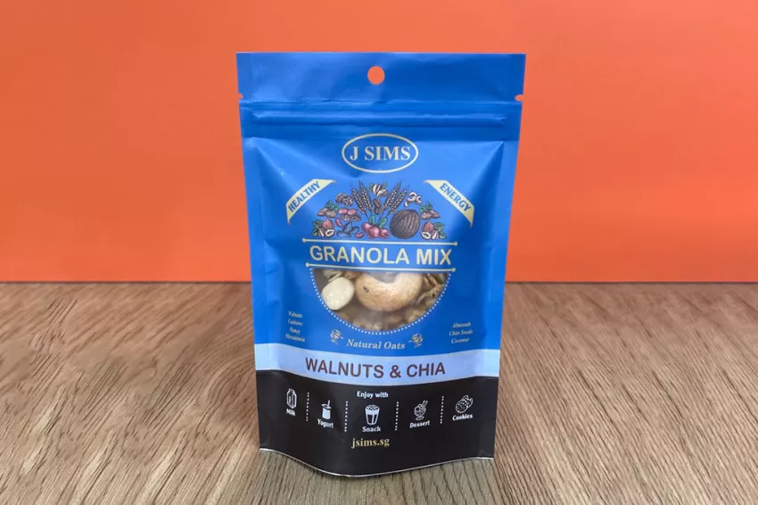 j sims granola mix walnut   chia seeds