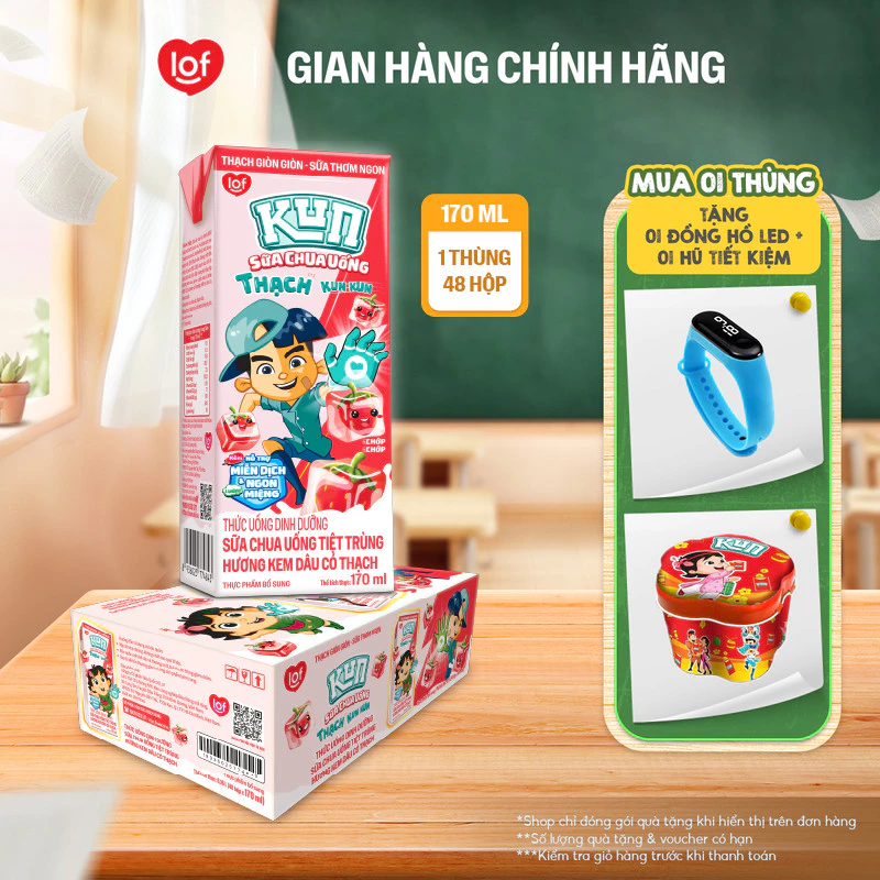kun scu huong kem dau co thach hop 170ml x 48