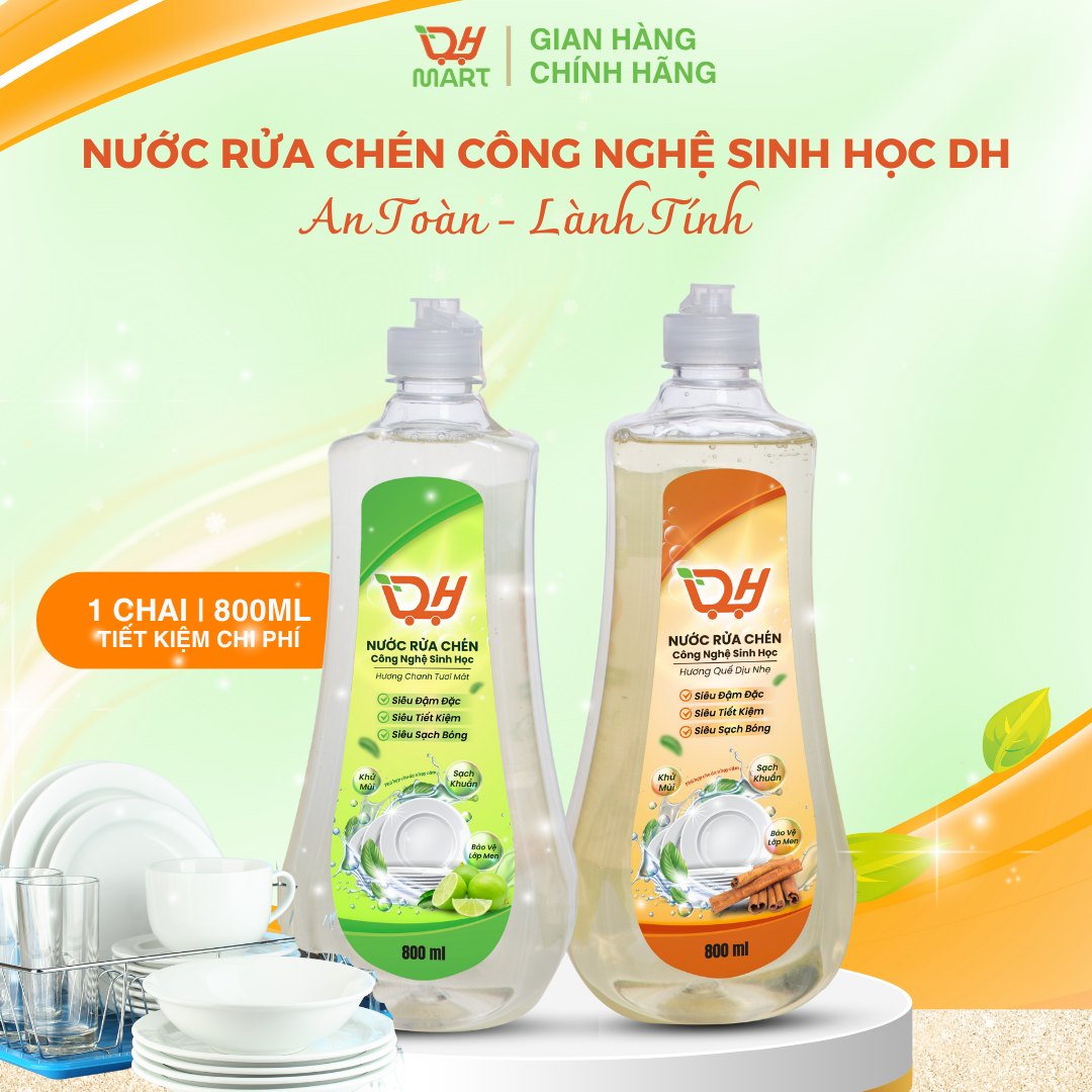 nuoc rua chen sinh hoc 800ml chanh dhg