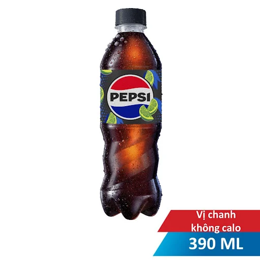 nuoc uong co gaz pepsi vi chanh khong calo chai 390 ml