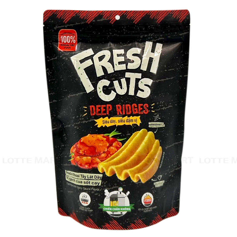 snack khoai tay lat day vi gach cua sot cay