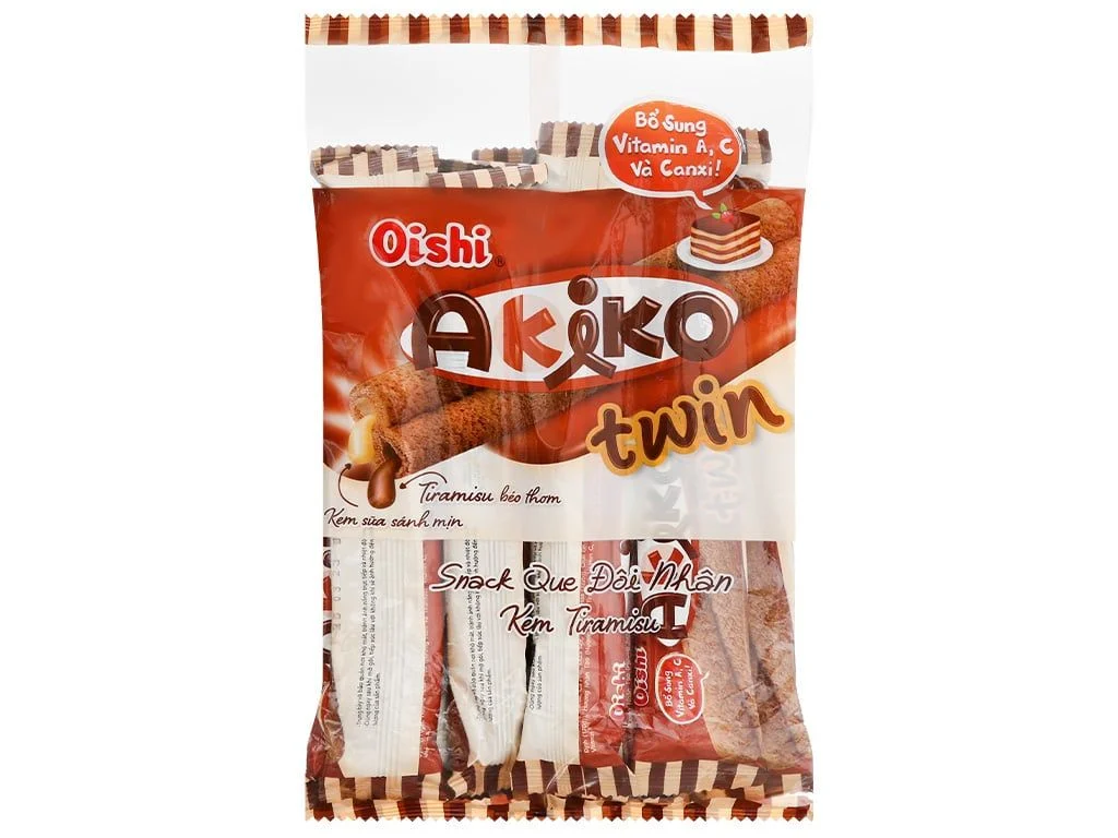 snack que doi nhan kem tiramisu