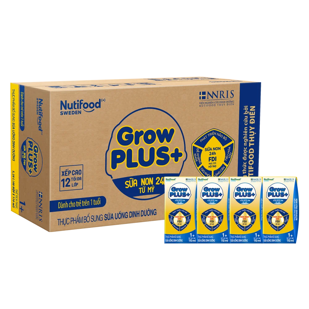 sua bot pha san nutifood sweden growplus  sua non immunel hop 110ml