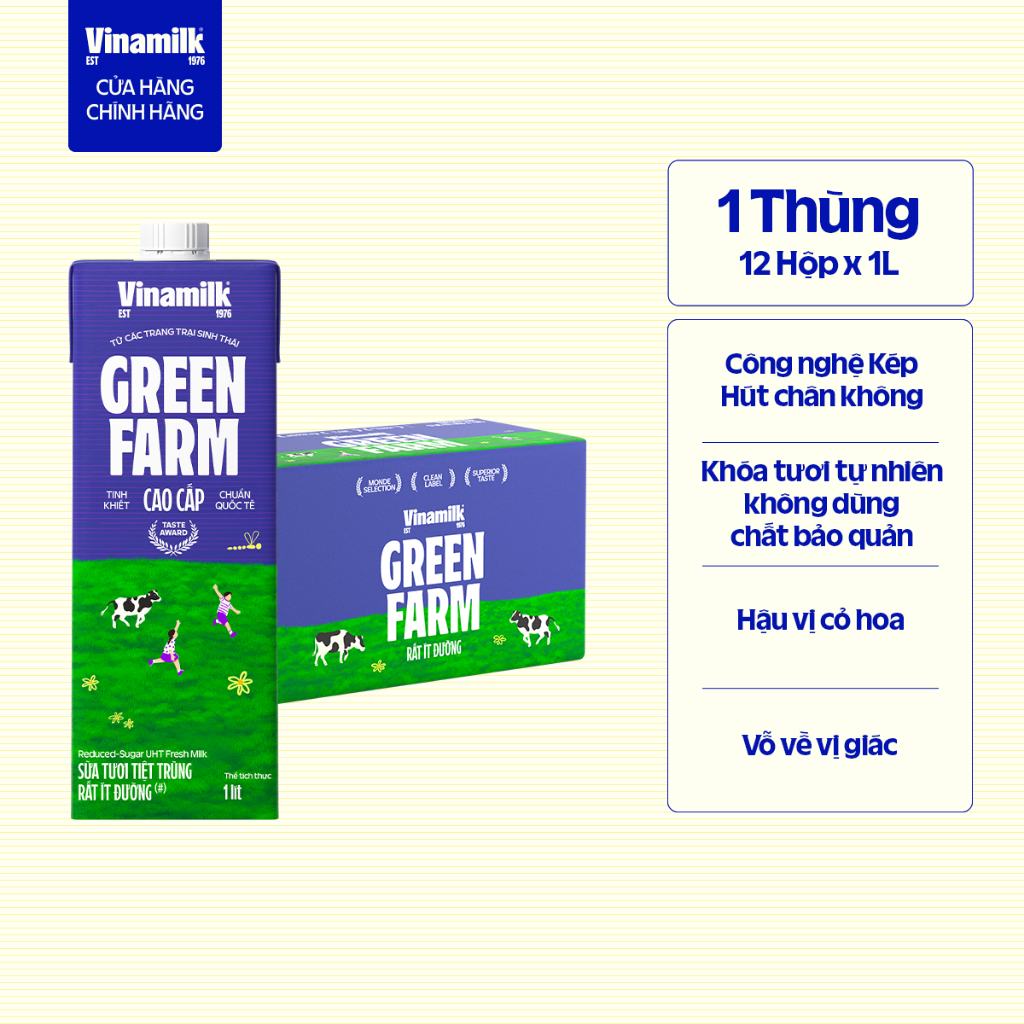sua tuoi tiet trung rat it duong   vinamilk green farm