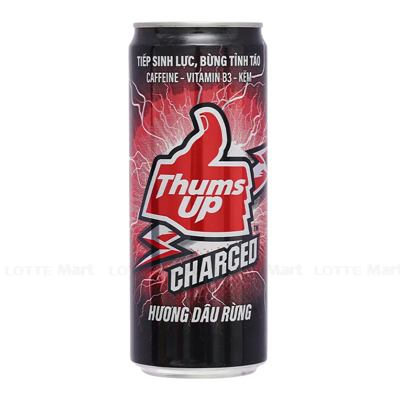 thuc pham bo sung   nuoc giai khat thums up charged huong dau rung   lon nhom 320ml