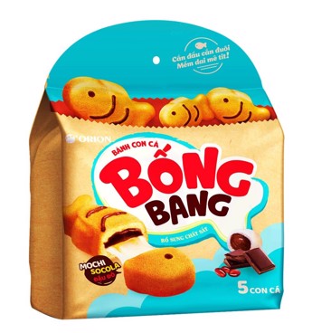 tpbs    banh con ca bong bang mochi socola dau do   5p   150g