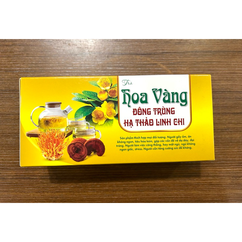 tra hoa vang dong trung ha thao linh chi