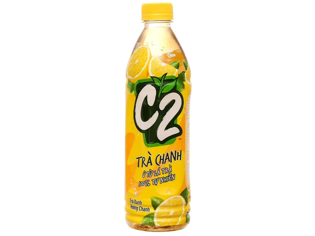 tra xanh huong chanh c2 455ml