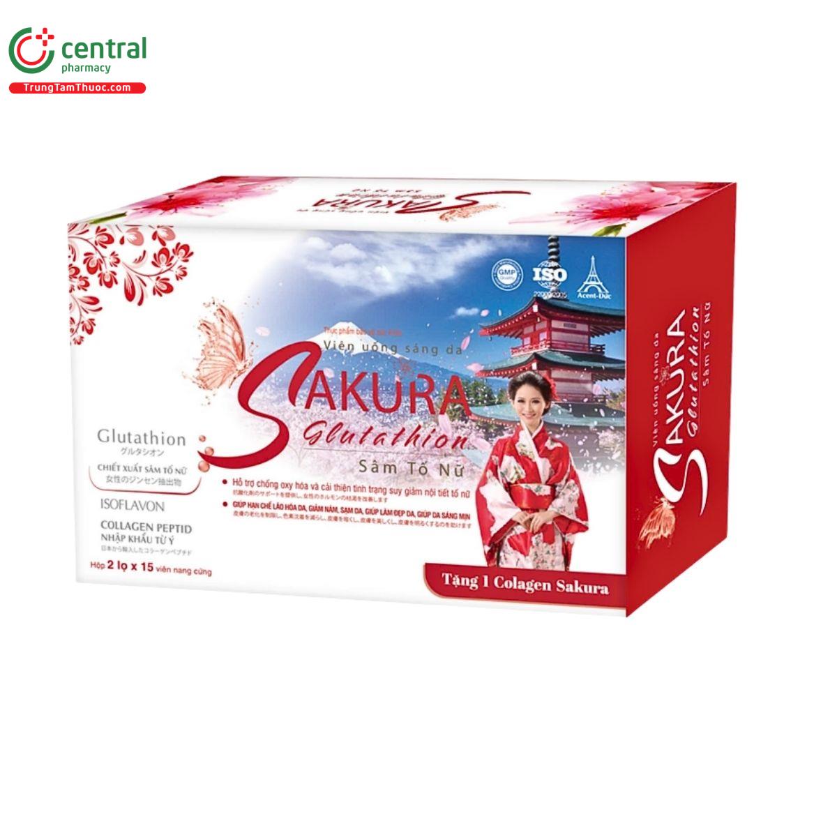vien uong sang da sakura glutathion sam to nu